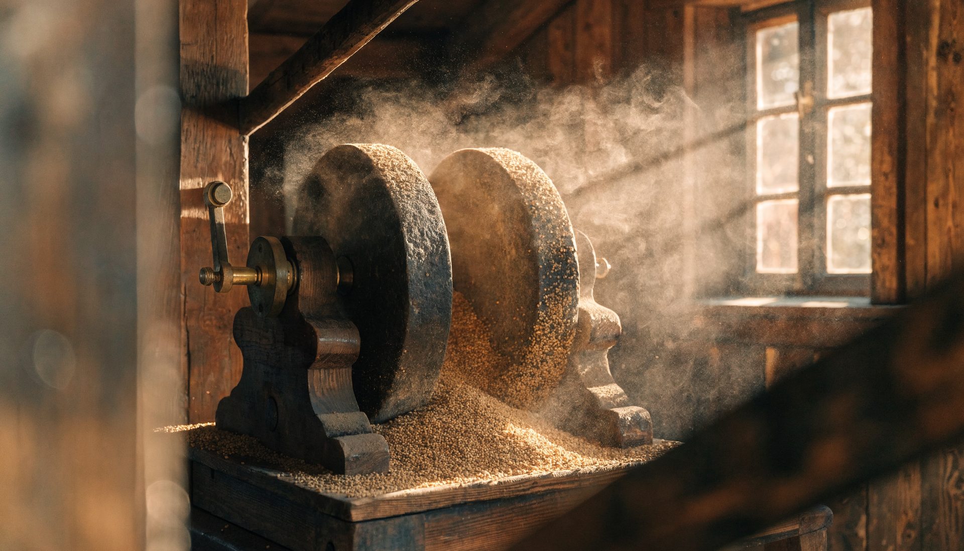 Mühlsteine der Einbecker Senfmühle, Detailaufnahme