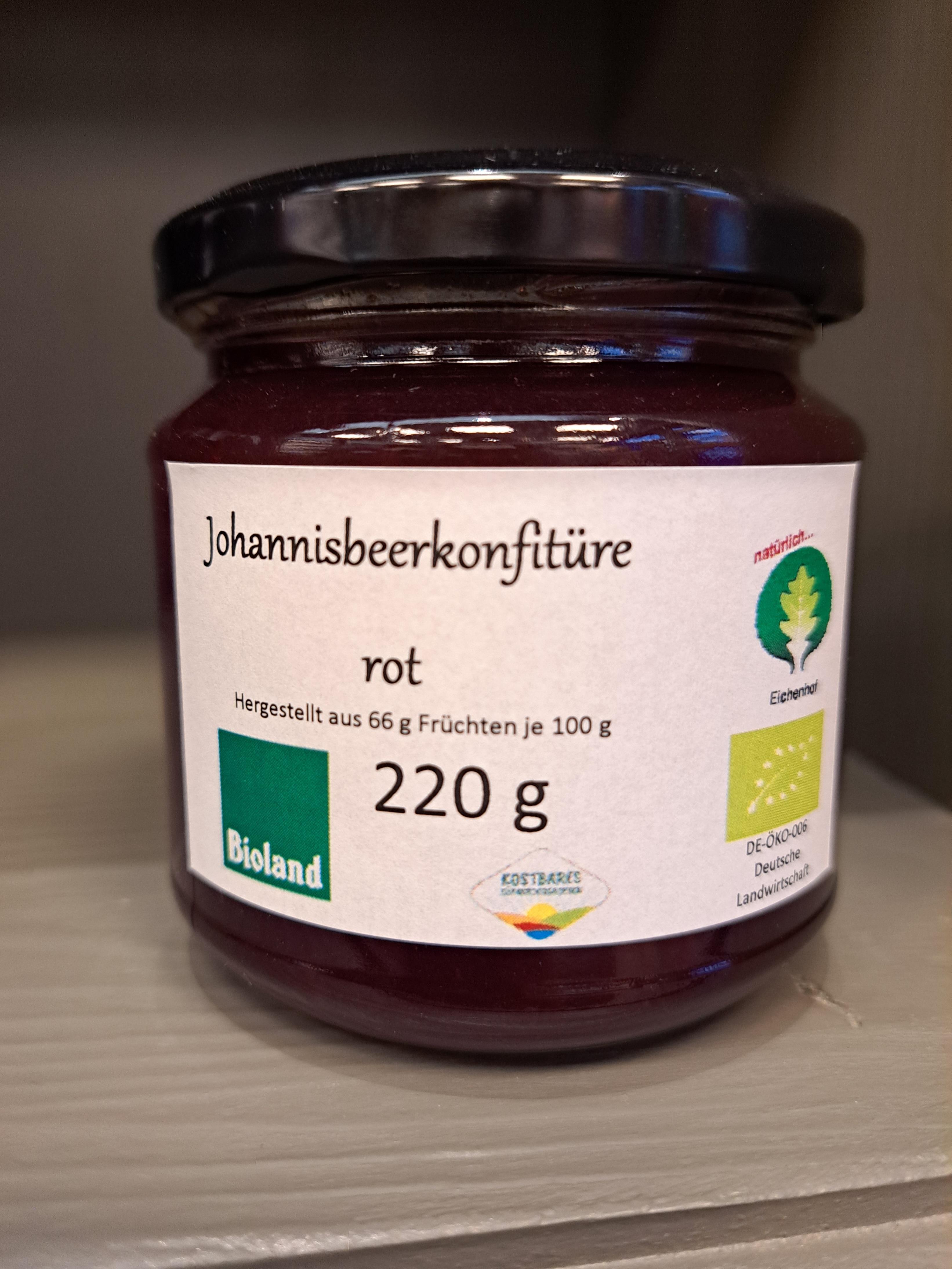 Johannisbeerkonfitüre rot, 220 g