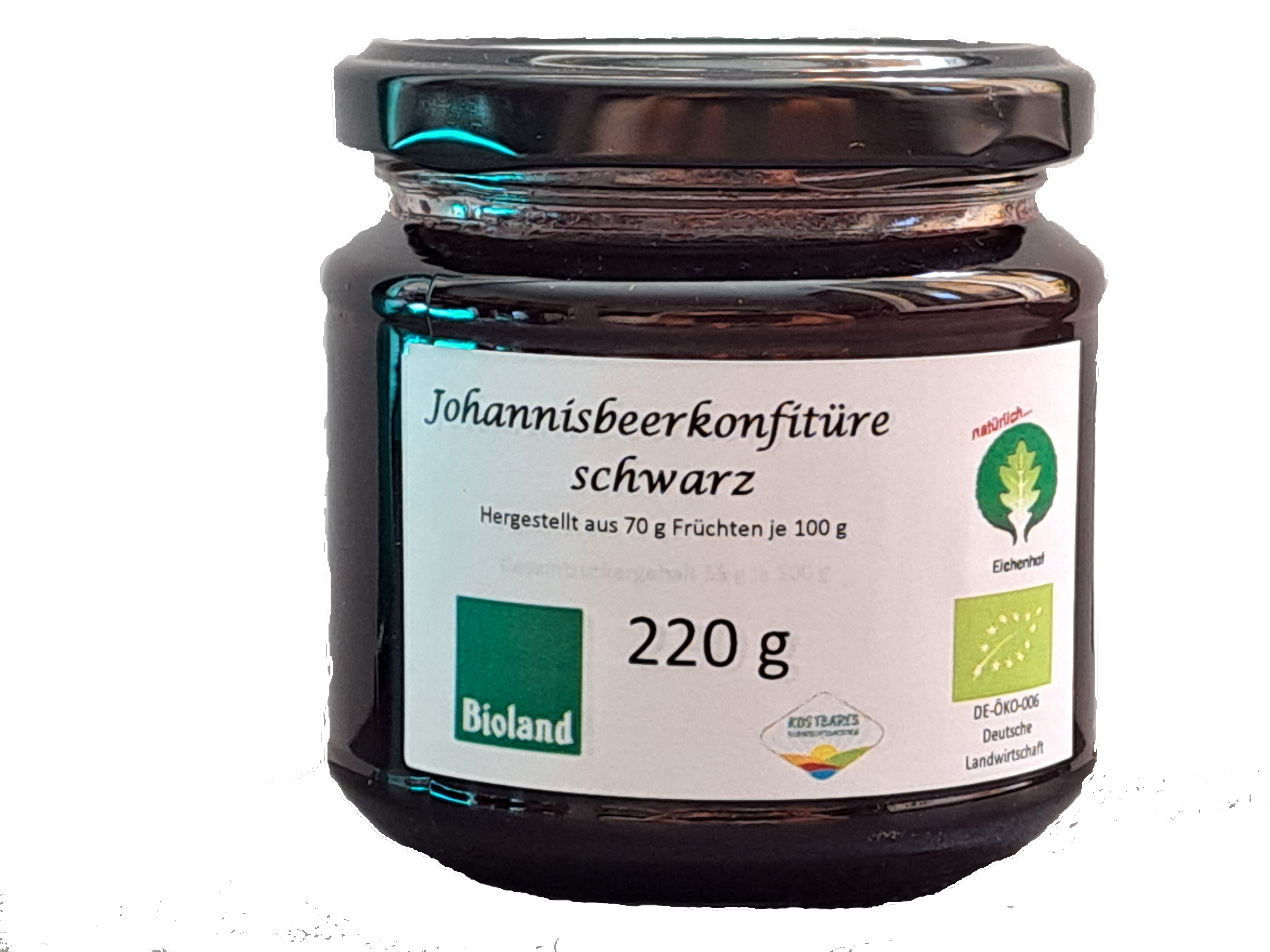 Johannisbeerkonfitüre schwarz, 220 g